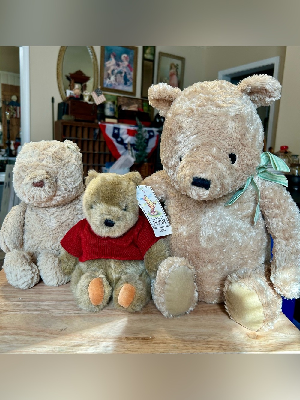 Classic Winnie the Pooh Plush Bundle - Gund & Kids Preferred (Lot of 3)